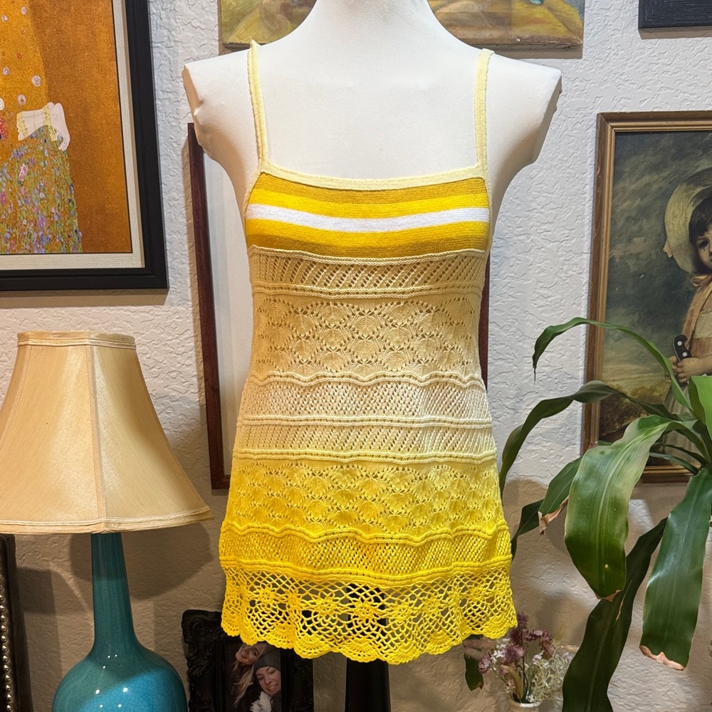 Free People Ombre Crochet Tank Top